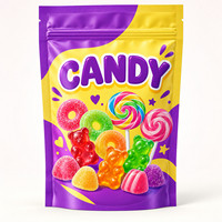 Emballage personnalisé OEM pour friandises pour animaux de compagnie dans une pochette en Mylar à trois soudures latérales avec fermeture éclair anti-odeur et emballage commercial