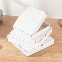Boîte à pizza sur mesure avec logo personnalisé imprimé, en carton ondulé, emballage à emporter, finition mate et gaufrage