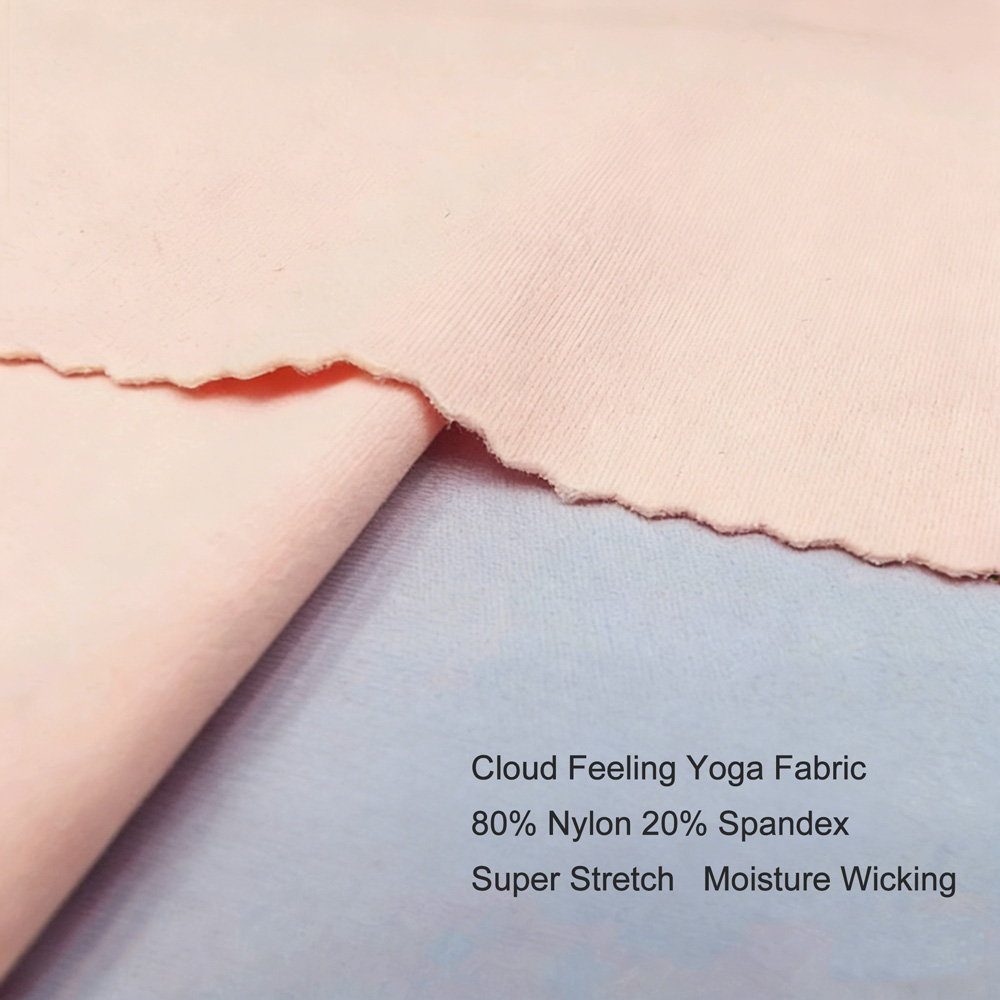 Custom Digital Printed Nylon Spandex Cloud Feeling Double Sided Yoga Fabric Breathable 4 Way Stretch Sportwear Fabric