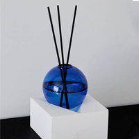 Bouteille en verre en forme de boule METURE pour l'aromathérapie 8D 10D 12D Orbe en verre décoratif Couleurs personnalisées Verre peint Diffuseur de roseaux