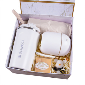 White 5 Piece <b>Gift</b> <b>Set</b> With Coffee Mug Humidifier <b>Soap</b> Keychain Umbrella For Mother's Day Birthday Personal <b>Gift</b> - Product Image 3