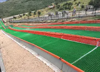 Nouveautés populaires parc d'attractions PE tapis de ski imbriqué arc-en-ciel diapositives sec pente tapis de ski