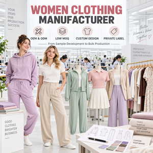 Fabricante de Ropa para Mujer, Marca Privada, Conjuntos Personalizados de 2 Piezas, Sudaderas con Capucha, Camisetas Polo, Vestidos, Trajes Deportivos, Fábrica de Ropa de Moda - Product Image 1