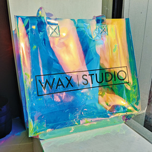 Customized Color PVC Transparent <b>Tote</b> Bag Holographic Cheap Shopping Bag Gift <b>Plastic</b> Bag - Product Image 2