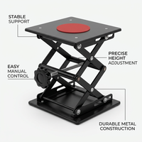 Table élévatrice à ciseaux Lab Jack à réglage manuel de la hauteur pour équipement de laboratoire de physique, matériel pédagogique et ressources d'enseignement