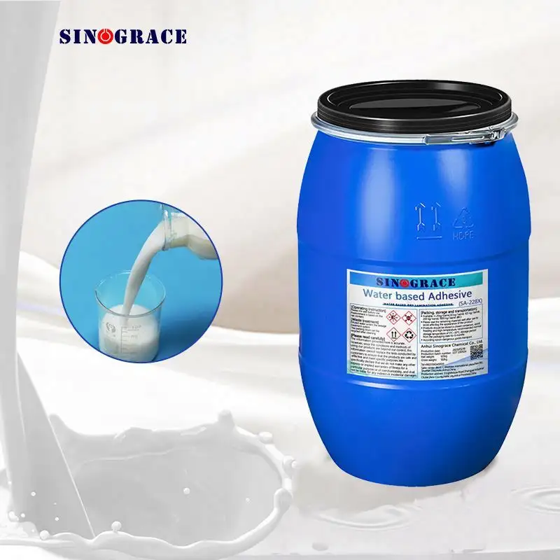 Proveedores Laminación de resina acrílica Pegamento adhesivo a base de agua PET/ BOPP/ MPET Película a Etiqueta de papel Adhesivo sensible a la presión