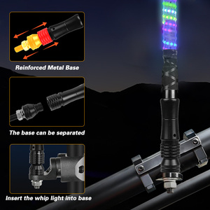 Luce a Frusta LED RGB 4FT con Controllo Remoto APP, Motivi Dinamici Fai-da-Te, Luci COB per Veicoli Fuoristrada ATV UTV RZR - Product Image 5