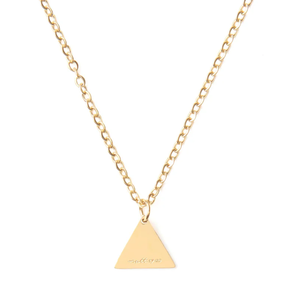 Collar de Oro con Colgante Geométrico Simple de Acero Inoxidable Personalizado, Grabado con el Proverbio 3:3, Corazón Pequeño y Triángulo, <span class=keywords><strong>para</strong></span> <span class=keywords><strong>Mujer</strong></span> - Product Image 2