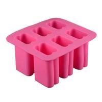 Moule à savon en silicone rectangulaire antiadhésif sans BPA, 6 cavités, LFGB, vente chaude de l'usine MUYULINS, modèle JSC2203