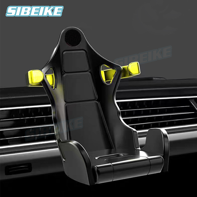 JDM Racing Seat Car Phone Holder Air Vent Hook Phone Mount 360-Degree Rotation Smart Phone Holder