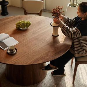 Juego de mesa de comedor redonda de madera maciza de estilo chino tradicional con <span class=keywords><strong>Lazy</strong></span> <span class=keywords><strong>Susan</strong></span> y sillas para uso en el hogar, Bar y restaurante - Product Image 3