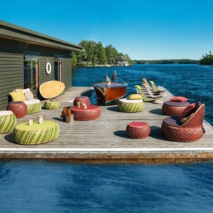 Rattan Outdoor Leisure <b>Chair</b> Hotel Pool <b>Chairs</b> Lounge Outdoor Sectional Balcony <b>Bed</b> <b>Chair</b> Set - Product Image 1