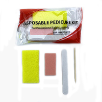 Kit de pédicure professionnel en bois personnalisé avec logo, 4 pièces, pour salon, coffret de manucure
