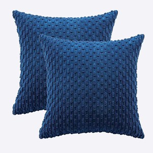 Áo gối nhung gân có họa tiết chắp vá, trang trí nhà phong cách nông trại, vỏ gối trang trí phong cách boho cho ghế sofa, giường, phòng khách - Product Image 5