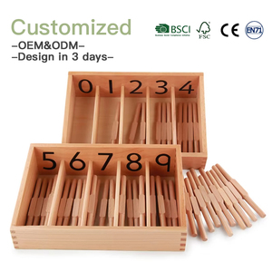 Montessori Enseñanza SIDA Montessori Infant Toddler Toys Inteligencia Educación Temprana Kindergarten Matemáticas Spindle Stick Box - Product Image 1