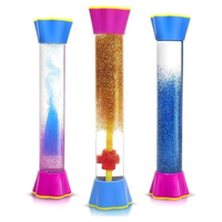 Juguete Sensorial Líquido con Burbujas de Movimiento, Temporizador de Arena de Doble Color, Temporizador Líquido para Niños, Actividad Relajante