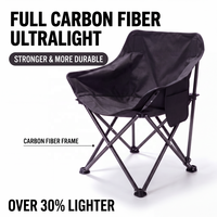 Chaise de camping pliante ultralégère en fibre de carbone, siège d'extérieur portable et léger, chaise pliante compacte OEM