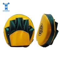 Cible de boxe incurvée en cuir demi-doigt pour l'entraînement de Muay Thai, Taekwondo et arts martiaux - Vente directe usine Dingzhou Hebei