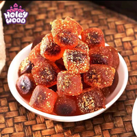 Holeywood 5g liquide centre mandarine aromatisé bonbons mous fruité délicieux morceaux dans un sac d'emballage
