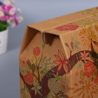 Individuell Bedruckte Kraft-Öko-Wellpappe Matt Laminierte Geprägte Verpackungskartons Geschenkbox mit Griff