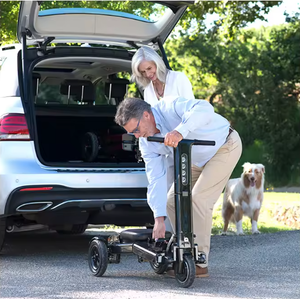 Skuter Mobilitas Listrik Lipat Cerdas Tiga Roda Berkualitas Tinggi dengan Rangka Aluminium Alloy, Baterai Lepas Pasang, Kecepatan Tinggi - Product Image 6