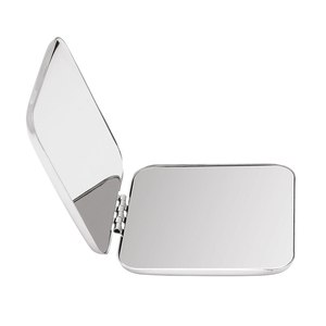 Miroir de maquillage miniature pliable en forme de cœur, miroir compact carré en acier pour le maquillage avec logo personnalisé imprimé - Product Image 2