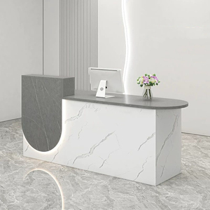 Zxm New Design Durable Reception Desk Modern <b>Small</b> Office Customer Service Counter Front Beauty Salon Reception Desk - Product Image 4
