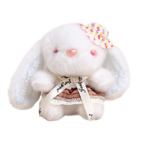Nouveau style Pendentif poupée en peluche lapin habillé, Cadeau de fête, Breloque lapin douce et adorable, Souvenir pour meilleures amies, Vente en gros, Polyester