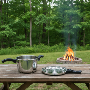 סט כלי בישול נירוסטה נון-סטיק, סיר לחץ אוטוקלבי - Product Image 2