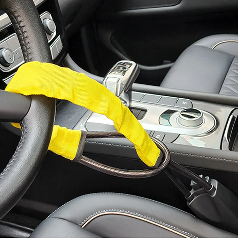 Araba direksiyon kilit emniyet kemeri kilidi evrensel Anti hırsızlık araba cihazı araba hırsızlık önleme 3 tuşları ile