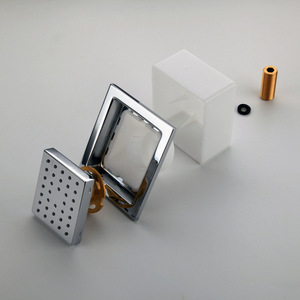 Cabezal de Ducha Cuadrado de 4 Pulgadas, Cromado, con Rociador de Lluvia y Masaje, Accesorio de Baño - Product Image 2