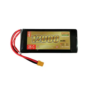 Verrijken Vermogen Lithium Polymeer Uav Vliegtuig 4S 6S 10000Mah 12000Mah 25c Drone Rc Lipo Batterij