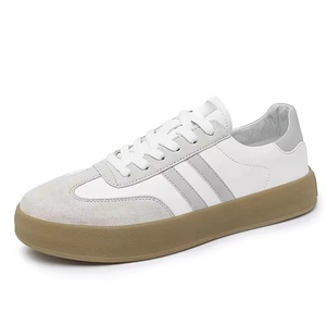 Automne été AD décontracté sportif chaussures à bout en cuir véritable blanc/noir à lacets confortable maille semelle intermédiaire en caoutchouc antidérapant - Product Image 5