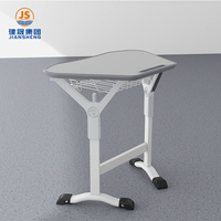 Bureau et chaise d'étudiant réglables en hauteur, bureau collaboratif, mobilier individuel pour étudiant en gros