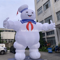 Modèle de personnage d'homme de guimauve de marine gonflable géant blanc pour la décoration publicitaire
