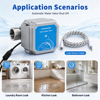Sistema de Riego Automático Inteligente WiFi Tuya con Cable de Detección de Fugas de Agua, Controlador de Riego Inteligente para Plantas de Jardín