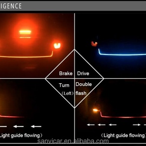 Red Blue Flexible Car Tail LED Strip Light LED Light Bar Backup Reverse Brake Tail Turn Signal Light for Truck Cars - Product Image 3