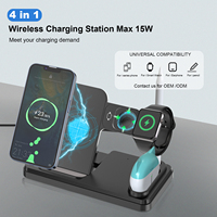 Schitec vente en gros chargeurs multifonctions 4 en 1 15W support de chargeur sans fil chargeur de téléphone magnétique pour appareil de téléphone série i