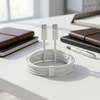 Kabel Data Pengisian Cepat Kangwei Type-C 120W PD dengan Jaket Anyaman, Transfer Data, Panjang Dapat Disesuaikan untuk Notebook