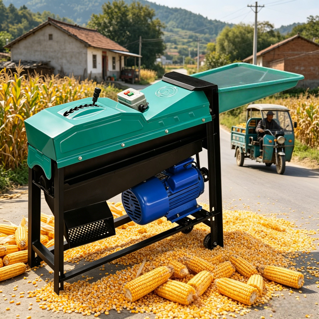 Electric Corn Sheller Machine Commercial Corn Thresher for Maize Grain Harvest Processing Line