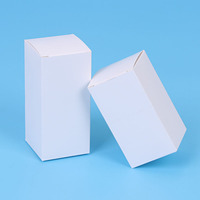 Boîtes blanches neutres personnalisées, colorées et vierges, boîtes en carton blanc prêtes à l'emploi, boîtes d'emballage pliables disponibles