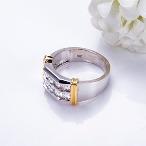 Messi Gems MSR-1570 Or blanc 18 carats Diamant de forme ronde Bijoux pour hommes - Product Image 3