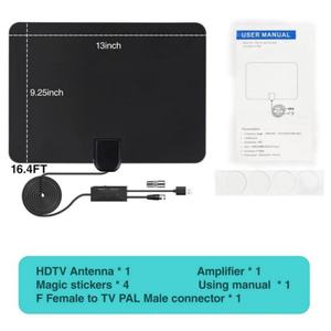 Mini antenne DVB-T2 <span class=keywords><strong>HDTV</strong></span> à gain élevé Amplificateur numérique 4K HD avec connecteur coaxial pour TV et <span class=keywords><strong>film</strong></span> intérieur et extérieur - Product Image 2