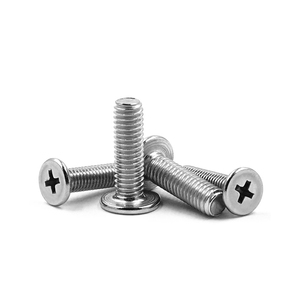 Fastener Nhà Sản Xuất Tùy Chỉnh Không Gỉ SS304 316 Carbon Thép 4.8 8.8 12.9 Cấp M3 M4 M5 M6 M8 Mỏng Đầu Phẳng Vít <span class=keywords><strong>Bolt</strong></span> - Product Image 4