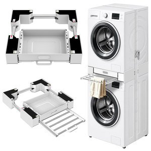 Kit de superposition OEM pour lave-linge et sèche-linge, support de superposition pour sèche-linge, étagère de connexion avec tiroirs de rangement - Product Image 1