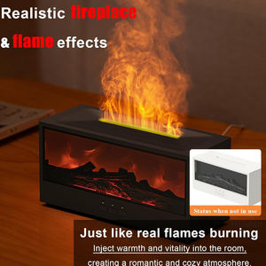 Diffuseur d'huiles essentielles à flamme de 7 couleurs, forme de cheminée, humidificateur innovant haut de gamme, vente directe d'usine - Product Image 4