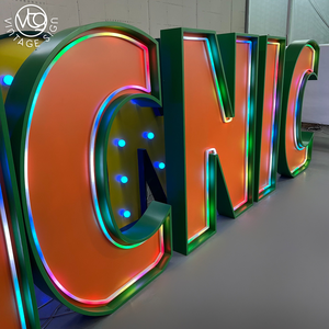 Letrero LED de Neón RGB con Bombillas Tipo Marquee, Certificado CE, Ahorro de Energía, Directo de Fábrica, para Logotipos de Negocios, Escaparates y Exhibición en Tiendas - Product Image 6