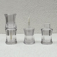 Tubes à gloss à lèvres entièrement transparents, tubes à gloss à lèvres vides avec applicateurs à pinceau, emballage cosmétique DIY, tubes à huile pour les lèvres