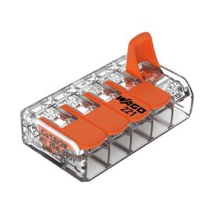 Konektor Kabel Listrik Jerman Original WG 221-412/413/415, Konektor Tuas, <span class=keywords><strong>Terminal</strong></span> Blok Kabel Konduktor Wagoo - Product Image 5