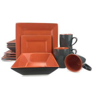 céramique 16 pièces ensembles de dîner de luxe carré cuisine <span class=keywords><strong>vaisselle</strong></span> turque définit les prix pour les fabricants - Product Image 1